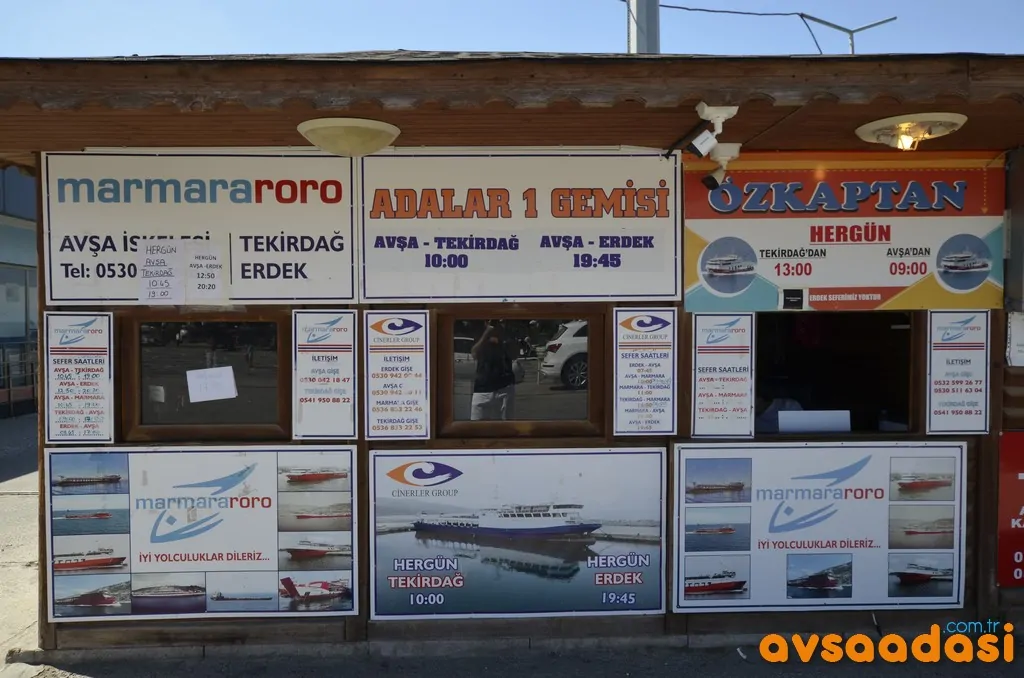 tekirdağ avşa adası feribot saatleri