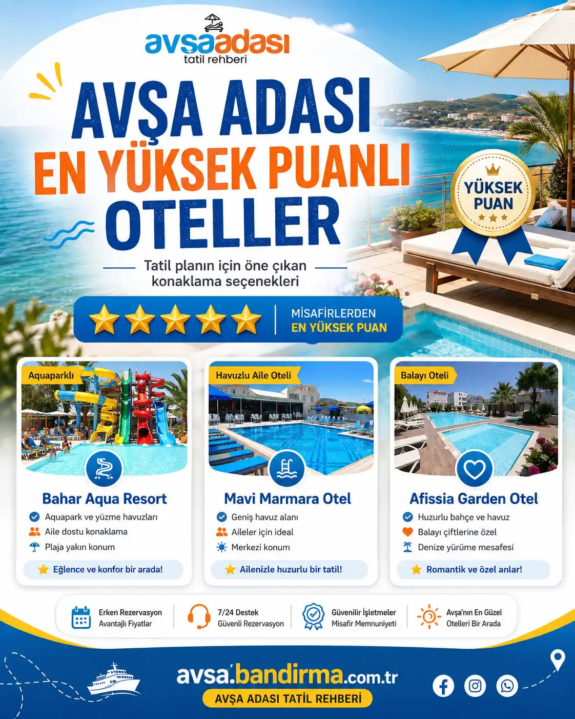 avşa adası en yüksek puanlı oteller